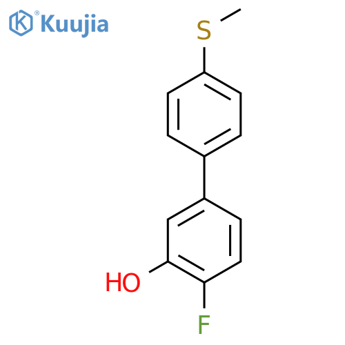 2-Fluoro-5-(4-methylthiophenyl)phenol structure