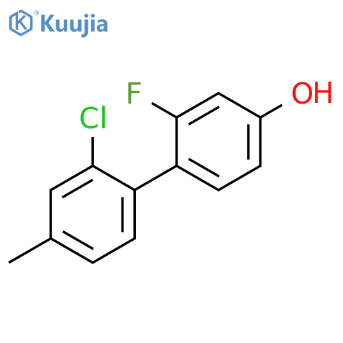 4-(2-Chloro-4-methylphenyl)-3-fluorophenol structure