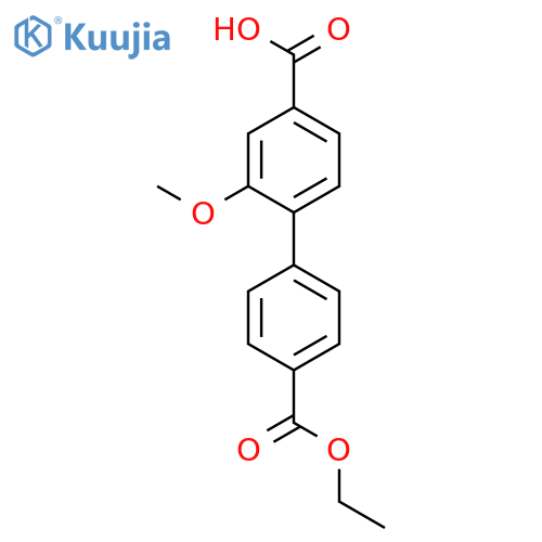 4-(4-Ethoxycarbonylphenyl)-3-methoxybenzoic acid structure