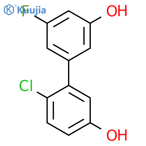 5-(2-Chloro-5-hydroxyphenyl)-3-fluorophenol structure