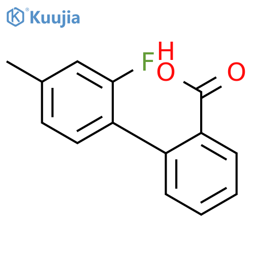 2-(2-fluoro-4-methylphenyl)benzoic acid structure