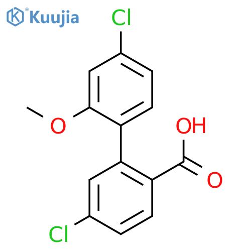 4-Chloro-2-(4-chloro-2-methoxyphenyl)benzoic acid structure