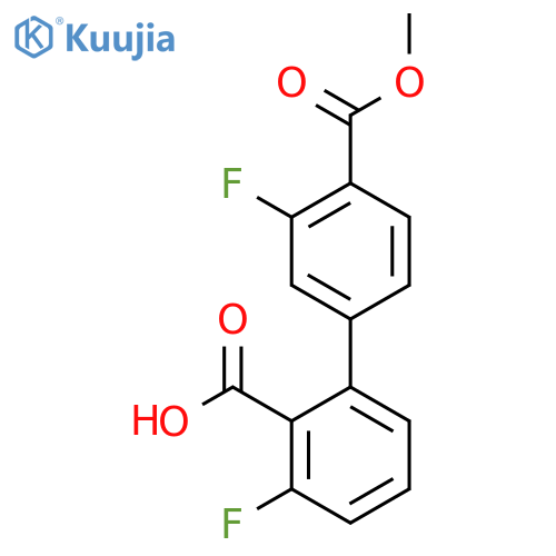 6-Fluoro-2-(3-fluoro-4-methoxycarbonylphenyl)benzoic acid structure