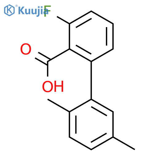 2-(2,5-Dimethylphenyl)-6-fluorobenzoic acid structure