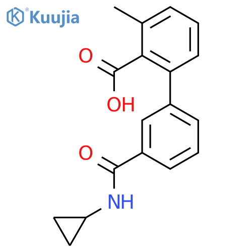 2-[3-(Cyclopropylaminocarbonyl)phenyl]-6-methylbenzoic acid structure