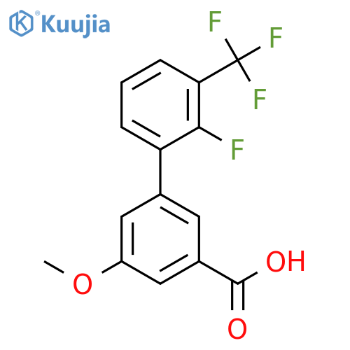 3-(2-Fluoro-3-trifluoromethylphenyl)-5-methoxybenzoic acid structure