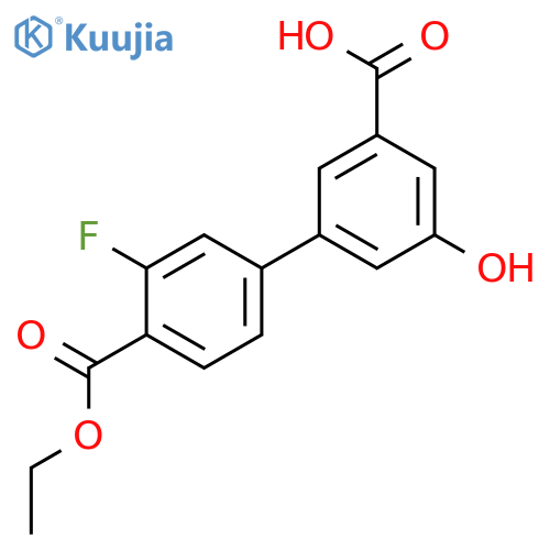 3-[4-(Ethoxycarbonyl)-3-fluorophenyl]-5-hydroxybenzoic acid structure