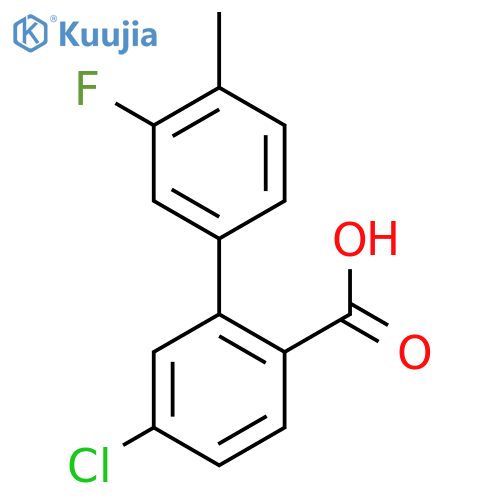 4-Chloro-2-(3-fluoro-4-methylphenyl)benzoic acid structure