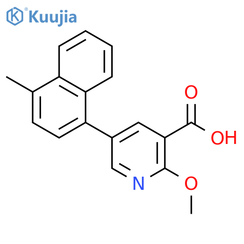 2-Methoxy-5-(naphthalen-1-yl)nicotinic acid structure