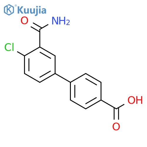4-(3-Carbamoyl-4-chlorophenyl)benzoic acid structure