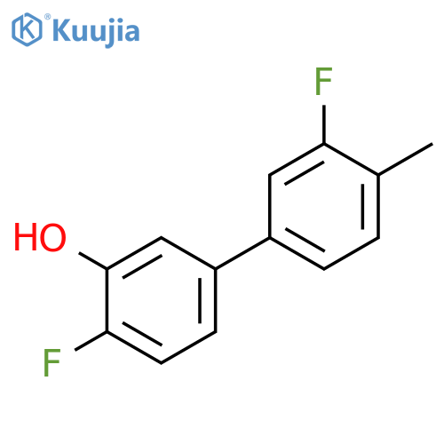2-Fluoro-5-(3-fluoro-4-methylphenyl)phenol structure