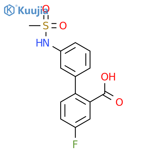 5-Fluoro-2-(3-methylsulfonylaminophenyl)benzoic acid structure