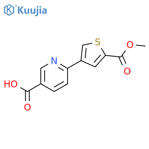 6-[5-(Methoxycarbonyl)thiophen-3-YL]nicotinic acid structure