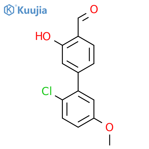 5-(2-Chloro-5-methoxyphenyl)-2-formylphenol structure