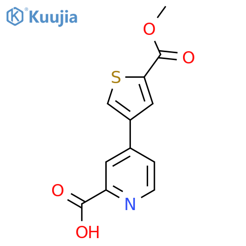 4-[5-(Methoxycarbonyl)thiophen-3-yl]picolinic acid structure