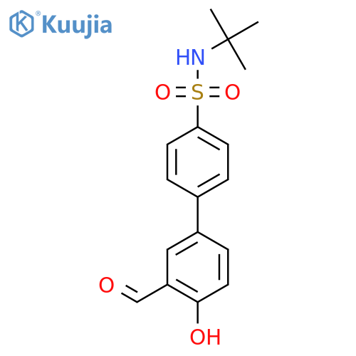 [1,1'-Biphenyl]-4-sulfonamide, N-(1,1-dimethylethyl)-3'-formyl-4'-hydroxy- structure