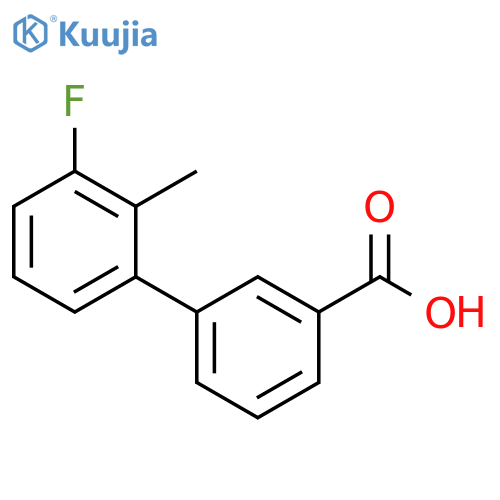 [1,1'-Biphenyl]-3-carboxylic acid, 3'-fluoro-2'-methyl- structure