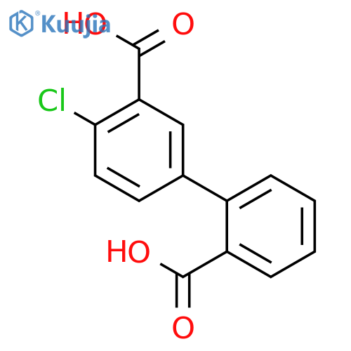 2-(3-Carboxy-4-chlorophenyl)benzoic acid structure