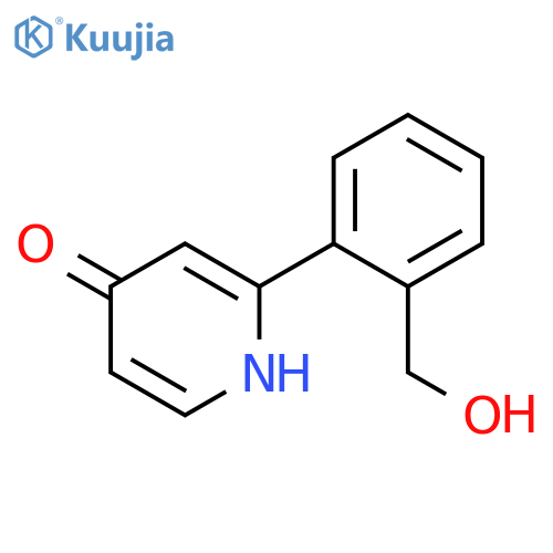 4-Hydroxy-2-(2-hydroxymethylphenyl)pyridine structure