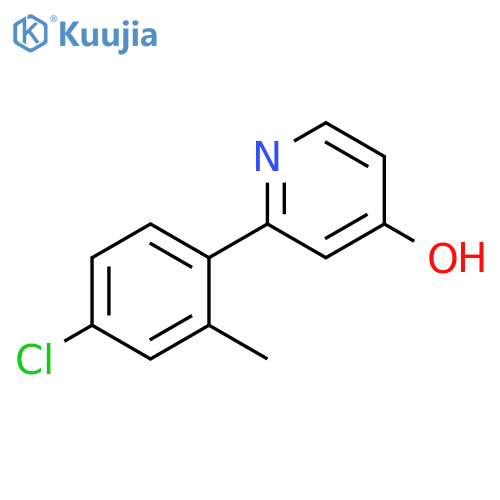 4-Pyridinol, 2-(4-chloro-2-methylphenyl)- structure