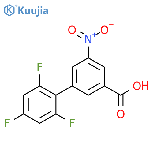 [1,1'-Biphenyl]-3-carboxylic acid, 2',4',6'-trifluoro-5-nitro- structure
