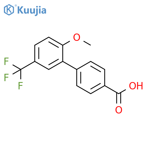 [1,1'-Biphenyl]-4-carboxylic acid, 2'-methoxy-5'-(trifluoromethyl)- structure