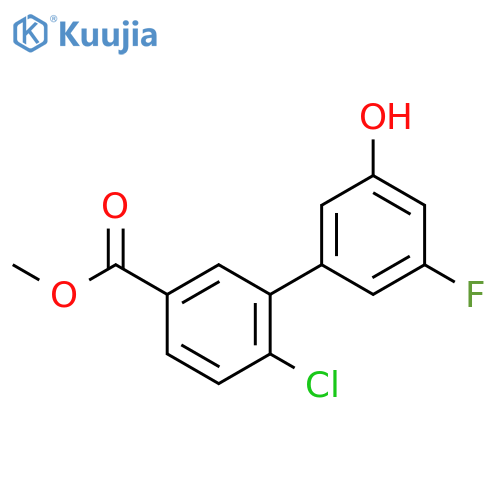 [1,1'-Biphenyl]-3-carboxylic acid, 6-chloro-3'-fluoro-5'-hydroxy-, methyl ester structure