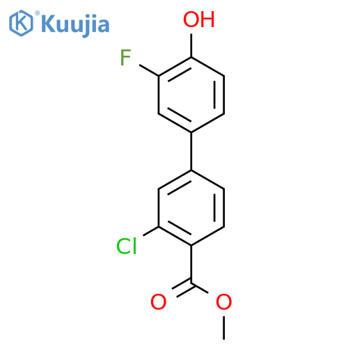 4-(3-Chloro-4-methoxycarbonylphenyl)-2-fluorophenol structure