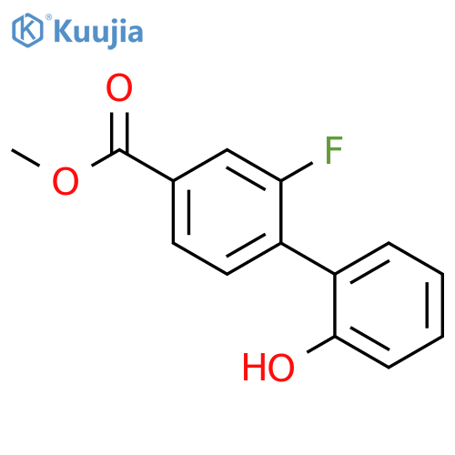 2-(2-Fluoro-4-methoxycarbonylphenyl)phenol structure