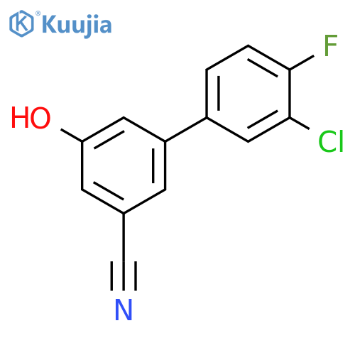 5-(3-Chloro-4-fluorophenyl)-3-cyanophenol structure
