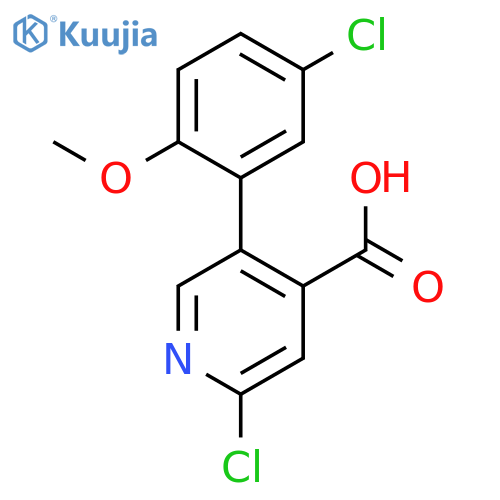 2-Chloro-5-(5-chloro-2-methoxyphenyl)isonicotinic acid structure