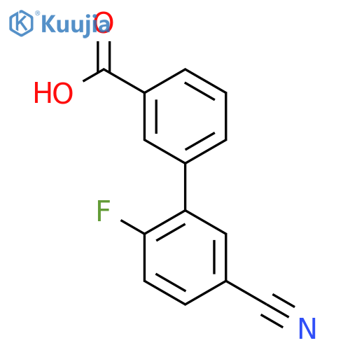 3-(5-Cyano-2-fluorophenyl)benzoic acid structure
