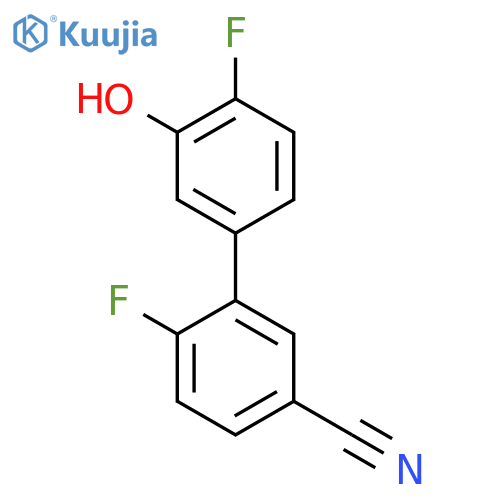 5-(5-Cyano-2-fluorophenyl)-2-fluorophenol structure