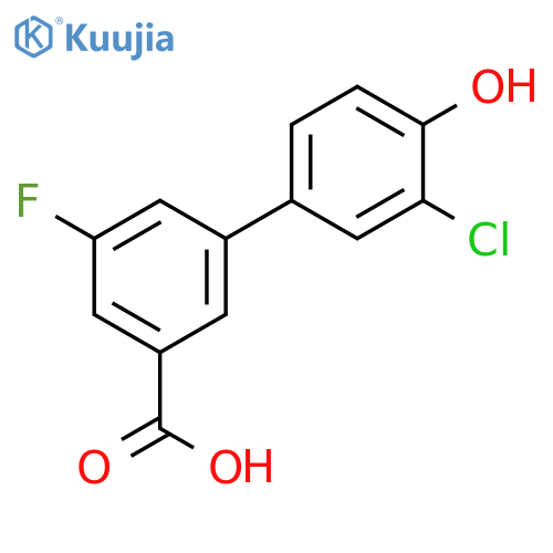4-(3-Carboxy-5-fluorophenyl)-2-chlorophenol structure