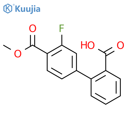 2-(3-fluoro-4-methoxycarbonylphenyl)benzoic Acid structure