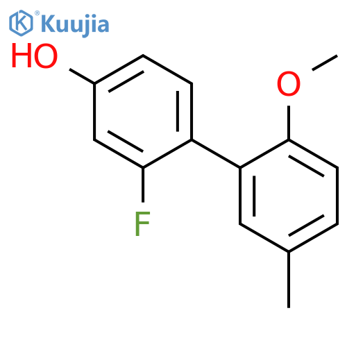 3-Fluoro-4-(2-methoxy-5-methylphenyl)phenol structure