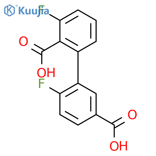 2-(5-carboxy-2-fluorophenyl)-6-fluorobenzoic Acid structure