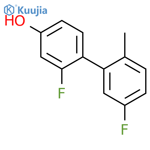 3-Fluoro-4-(5-fluoro-2-methylphenyl)phenol structure