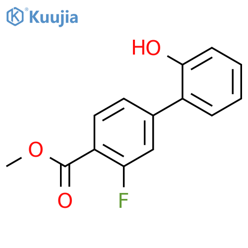 2-(3-Fluoro-4-methoxycarbonylphenyl)phenol structure