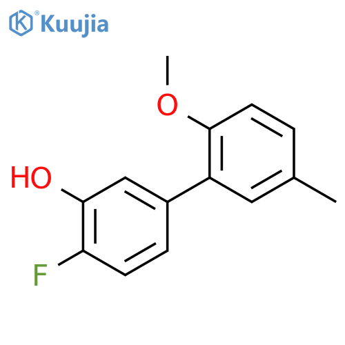 2-fluoro-5-(2-methoxy-5-methylphenyl)phenol structure