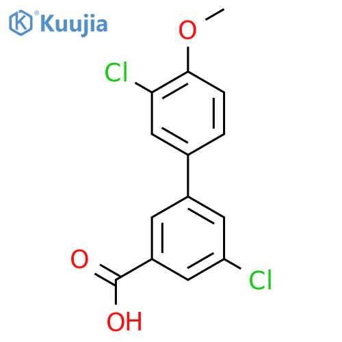 5-Chloro-3-(3-chloro-4-methoxyphenyl)benzoic acid structure