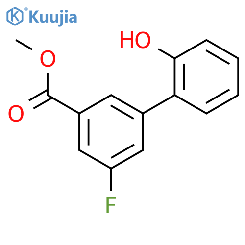 Methyl 3-fluoro-5-(2-hydroxyphenyl)benzoate structure