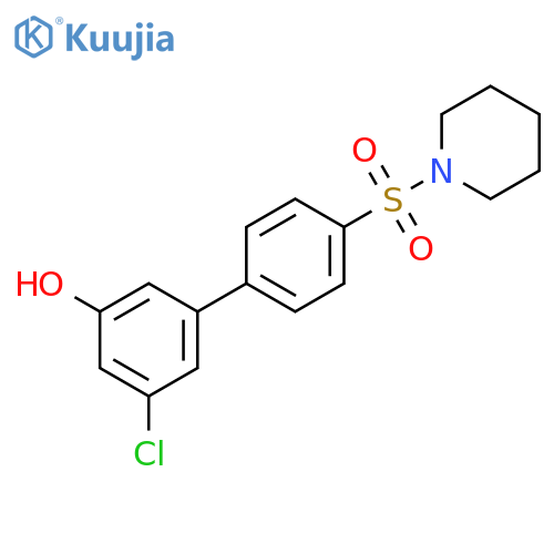 3-Chloro-5-[4-(piperidin-1-ylsulfonyl)phenyl]phenol structure