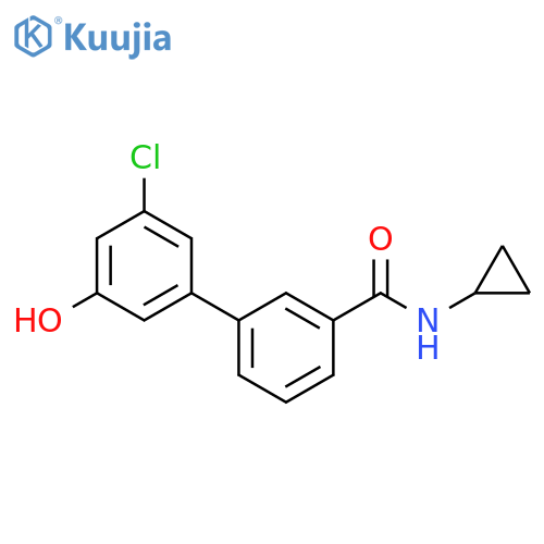 3-Chloro-5-[3-(cyclopropylaminocarbonyl)phenyl]phenol structure