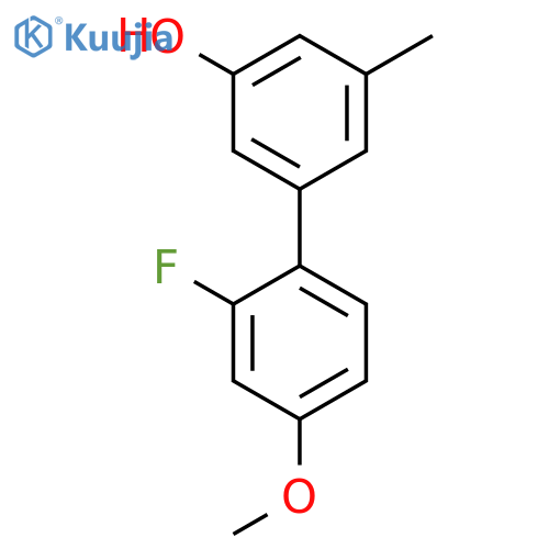 5-(2-Fluoro-4-methoxyphenyl)-3-methylphenol structure