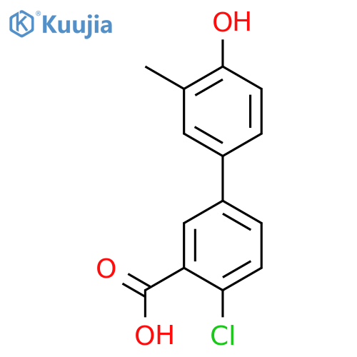 4-(3-Carboxy-4-chlorophenyl)-2-methylphenol structure