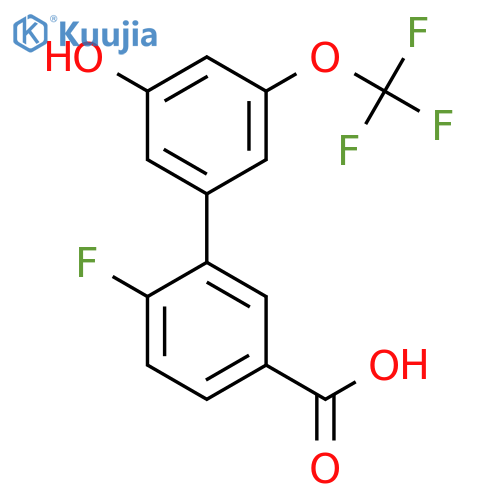 5-(5-Carboxy-2-fluorophenyl)-3-trifluoromethoxyphenol structure