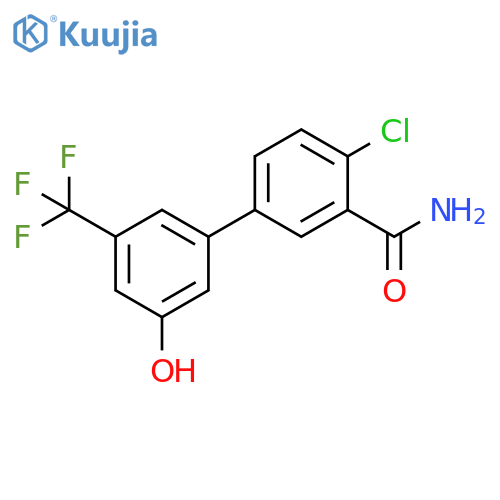 [1,1'-Biphenyl]-3-carboxamide, 4-chloro-3'-hydroxy-5'-(trifluoromethyl)- structure