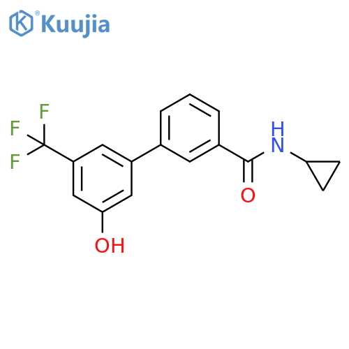 [1,1'-Biphenyl]-3-carboxamide, N-cyclopropyl-3'-hydroxy-5'-(trifluoromethyl)- structure