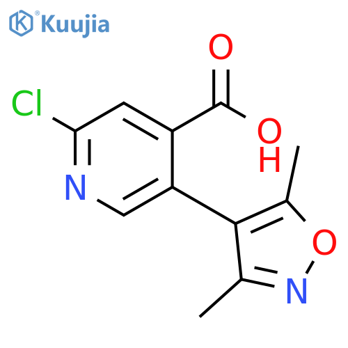 4-Pyridinecarboxylic acid, 2-chloro-5-(3,5-dimethyl-4-isoxazolyl)- structure